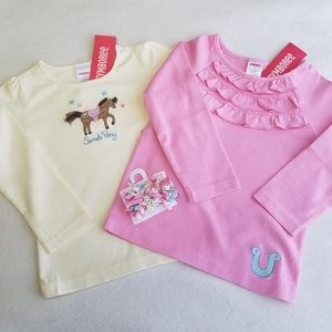 Gymboree Park City Luxe Sweet Pony & Pink Tee's